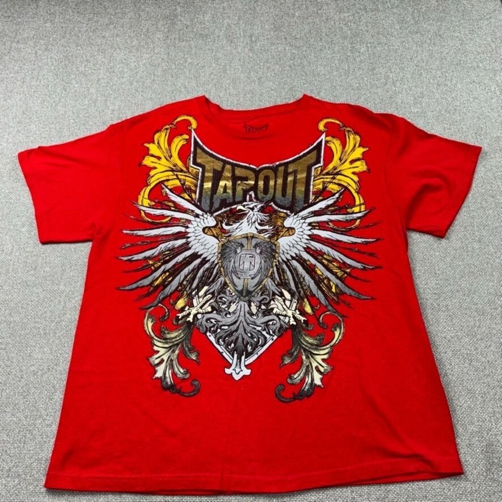 Tapout Shirt Red MMA UFC Eagle Goth Emo Grunge Skate Adult XL Vintage Y2K 90s